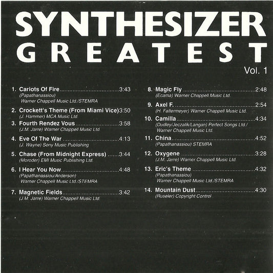 Bob Russell (2) : Synthesizer Greatest Vol. 1 (CD, Album)