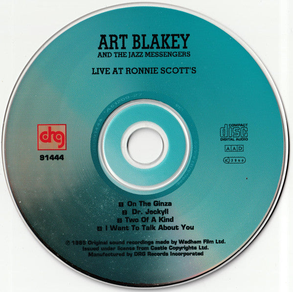 Art Blakey & The Jazz Messengers : Live At Ronnie Scott's (CD)