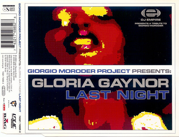 Giorgio Moroder Project Presents Gloria Gaynor : Last Night (CD, Single)