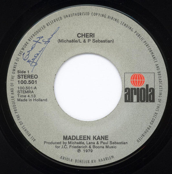 Madleen Kane : Chéri ‎ (7", Single)