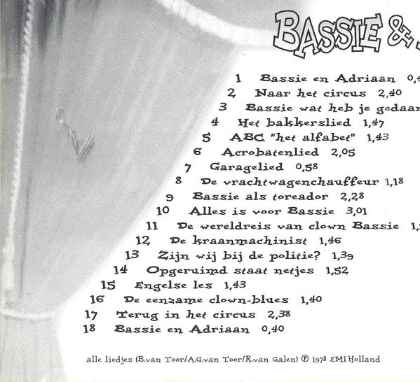 Bassie & Adriaan : Met 18 Liedjes (CD, RE)