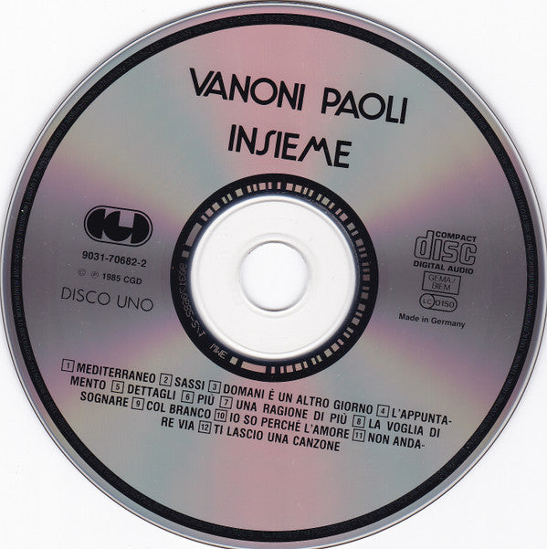 Ornella Vanoni - Gino Paoli : Insieme (2xCD, Album, RE)