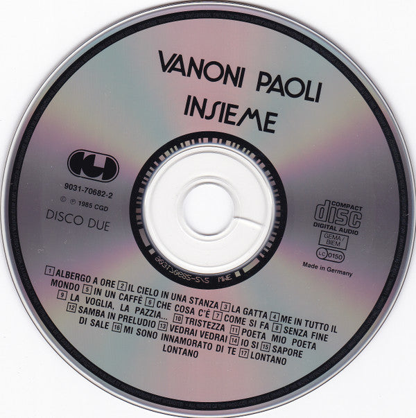 Ornella Vanoni - Gino Paoli : Insieme (2xCD, Album, RE)