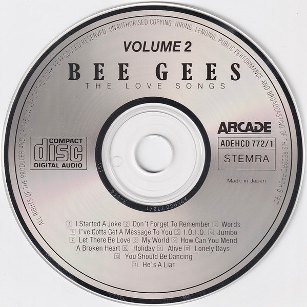 Bee Gees : The Love Songs (Volume 2) (CD, Comp)