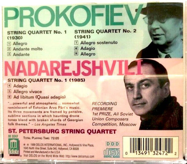 Zurab Nadarejshvili / Sergei Prokofiev, St. Petersburg String Quartet : String Quartet No. 1; String Quartet Nos. 1 And 2 (CD, Album)