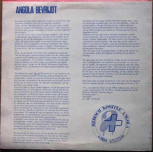 Various : Angola Bevrijdt - Muziek Van De Volksbeweging Voor De Bevrijding Van Angola (LP, Mono)