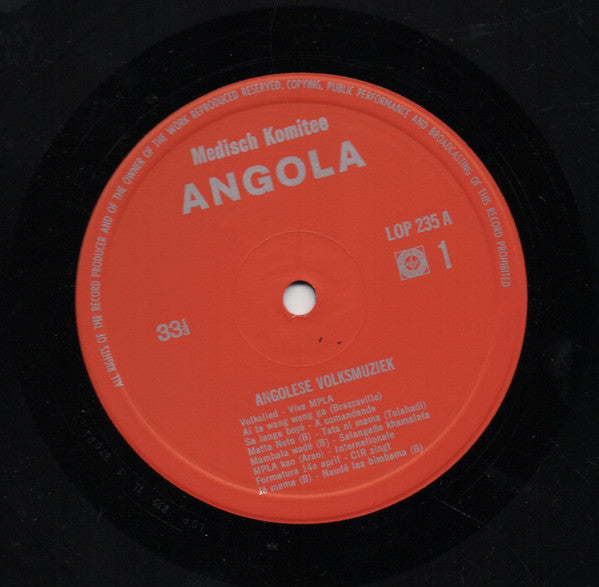 Various : Angola Bevrijdt - Muziek Van De Volksbeweging Voor De Bevrijding Van Angola (LP, Mono)