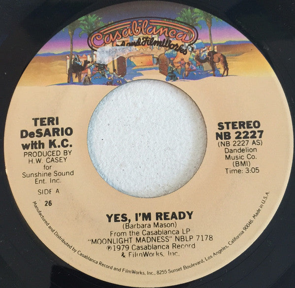 Teri DeSario With KC (4) : Yes, I'm Ready (7", Single, 26 )