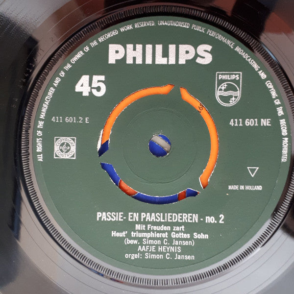 Aafje Heynis : Passie En Paasliederen - No.2 (7")