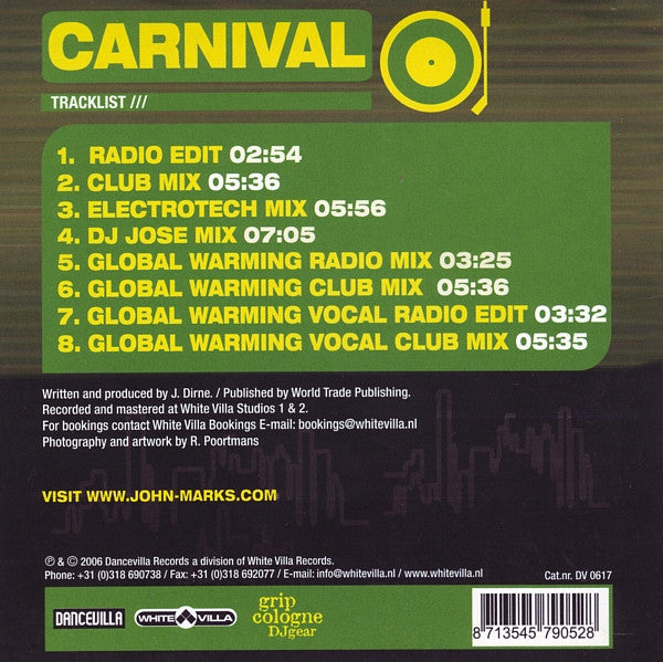 John Marks (2) : Carnival (CD, Maxi)