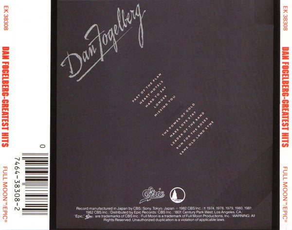 Dan Fogelberg : Greatest Hits (CD, Comp, RE, Pit)