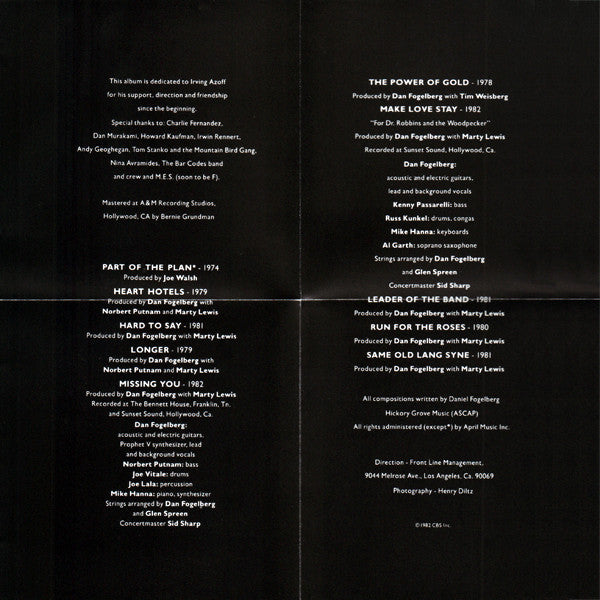 Dan Fogelberg : Greatest Hits (CD, Comp, RE, Pit)