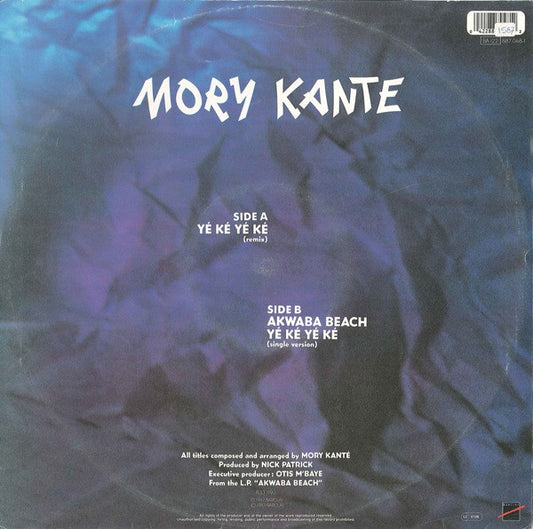 Mory Kanté : Yé Ké Yé Ké (12", Maxi)