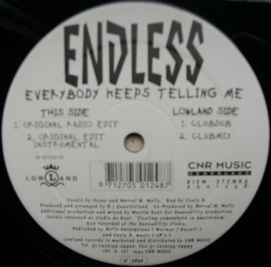 Endless (2) : Everybody Keeps Telling Me (12", Maxi)