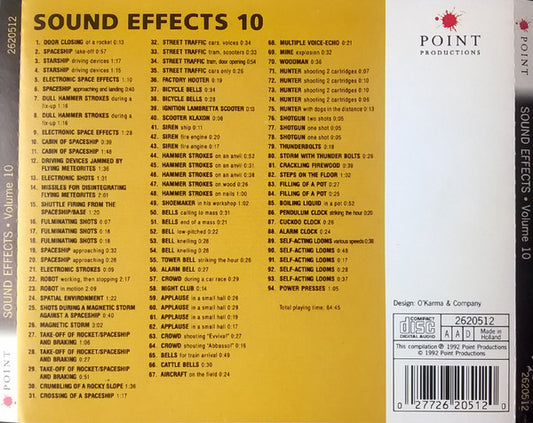 No Artist : Sound Effects 10 For Movies And Videos (CD)