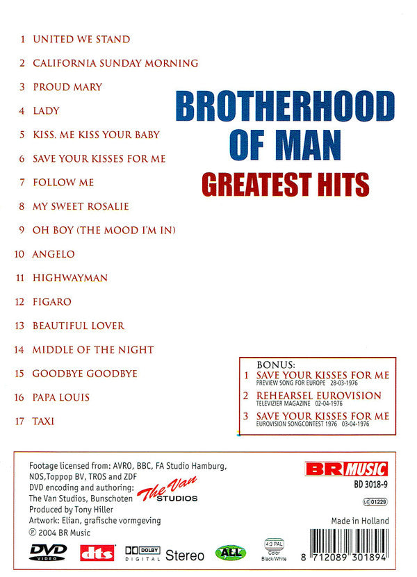 Brotherhood Of Man : Greatest Hits (DVD-V, Comp, PAL)