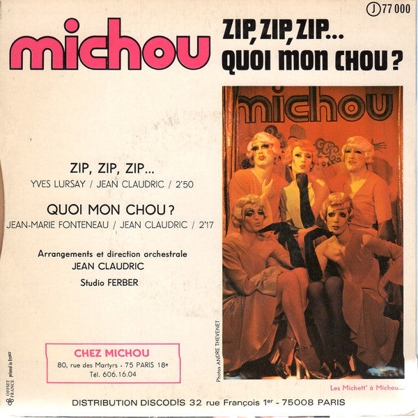 Michou (2) : Zip, Zip, Zip... / Quoi Mon Chou (7")