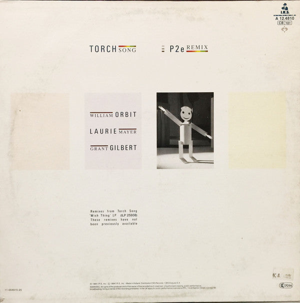 Torch Song : Don't Look Now / P2E (Remix) (12")