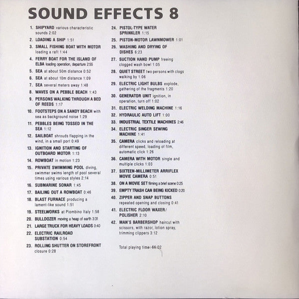 No Artist : Sound Effects 8 For Movies And Videos (CD)