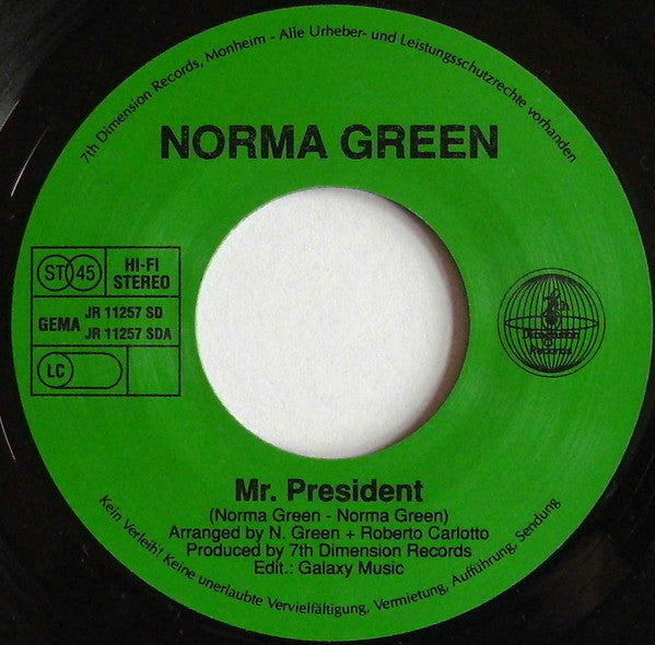 Norma Green (2) : Mr. President / Face Of Pure Love (7", Single)