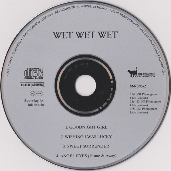 Wet Wet Wet : Goodnight Girl (CD, Maxi)