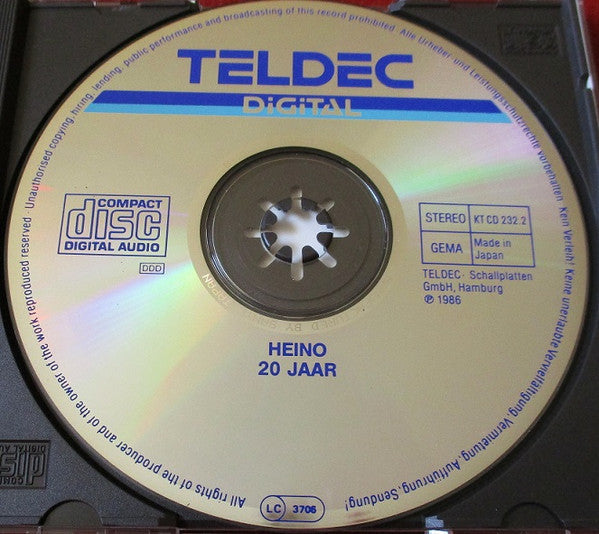 Heino : 20 Jaar (CD, Album)
