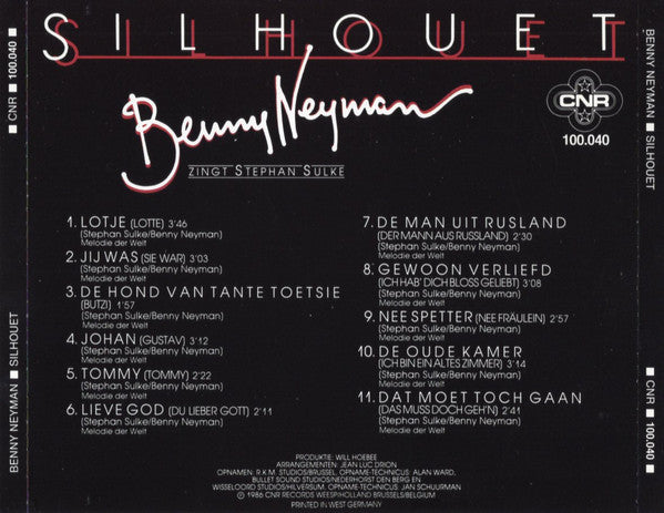 Benny Neyman : Silhouet (Benny Neyman Zingt Stephan Sulke) (CD, Album)