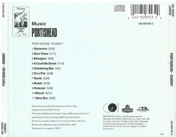 Portishead : Dummy (CD, Album, Pit)