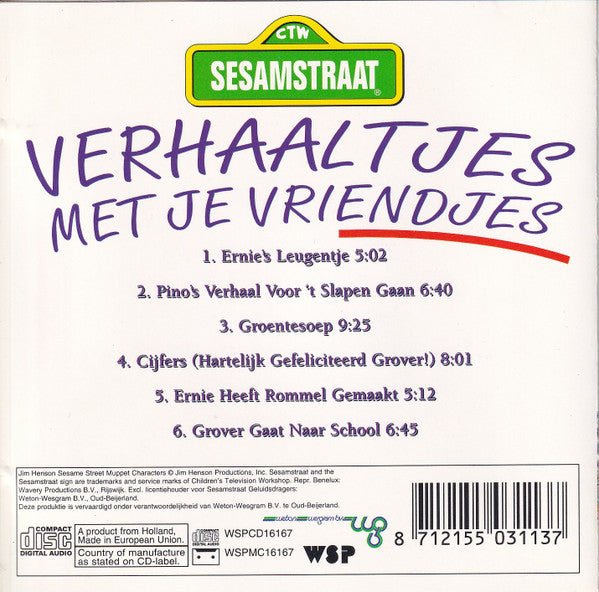 Sesamstraat : Verhaaltjes Met Je Vriendjes (CD, Comp)
