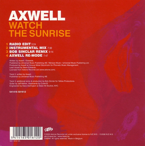Axwell : Watch The Sunrise (CD, Maxi)