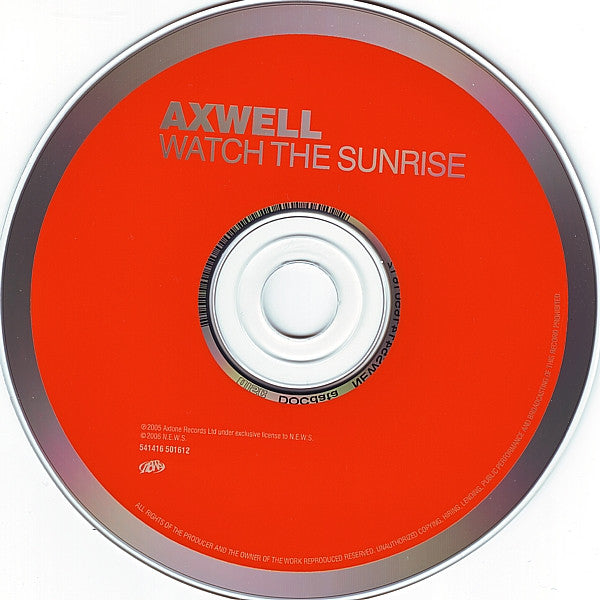 Axwell : Watch The Sunrise (CD, Maxi)
