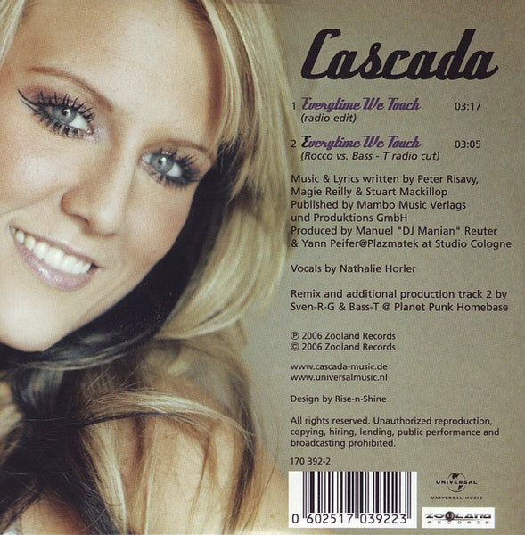 Cascada : Everytime We Touch (CD, Single)