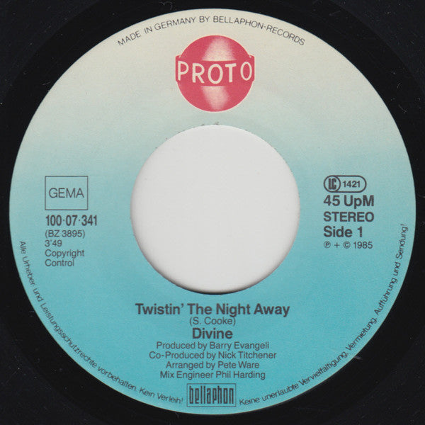 Divine : Twistin' The Night Away (7", Single)