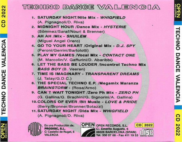 Various : Techno Dance Valencia (CD, Comp)