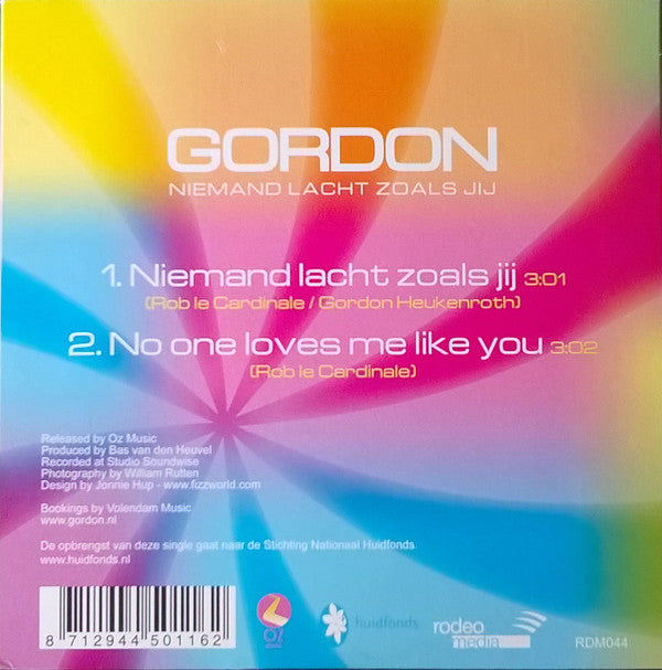 Gordon (3) : Niemand Lacht Zoals Jij (CD, Single)