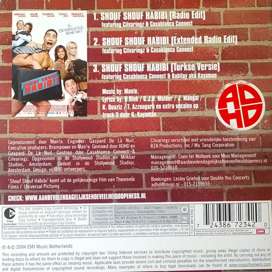 ADHD : Shouf Shouf Habibi! (CD, Single, Copy Prot.)