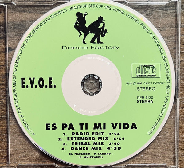 E.V.O.E. : Es Pa Ti Mi Vida (CD, Maxi)