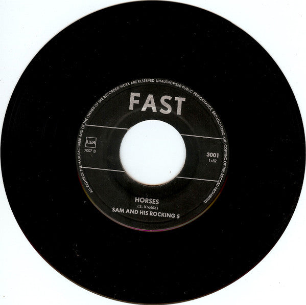 Sam & His Rocking Five : Margie / Horses (7", Single)