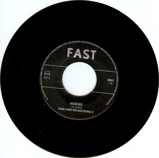 Sam & His Rocking Five : Margie / Horses (7", Single)