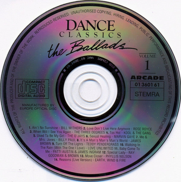 Various : Dance Classics The Ballads Volume 1 (CD, Comp)