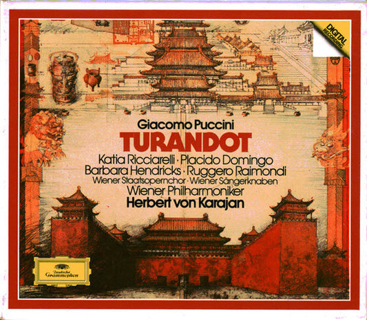 Giacomo Puccini - Katia Ricciarelli · Placido Domingo · Barbara Hendricks · Ruggero Raimondi · Wiener Staatsopernchor · Wiener Sängerknaben* · Wiener Philharmoniker · Herbert Von Karajan : Turandot (2xCD, Album + Box, Sli)