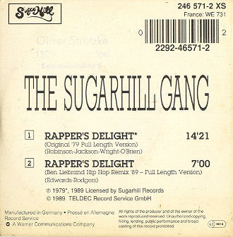 Sugarhill Gang : Rapper's Delight (CD, Mini, Maxi)