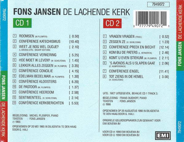 Fons Jansen : De Lachende Kerk (2xCD, Album, RE)