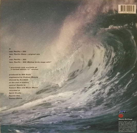 808 State : Pacific (12", RSD, Single, Ltd, Num, RE, Blu)