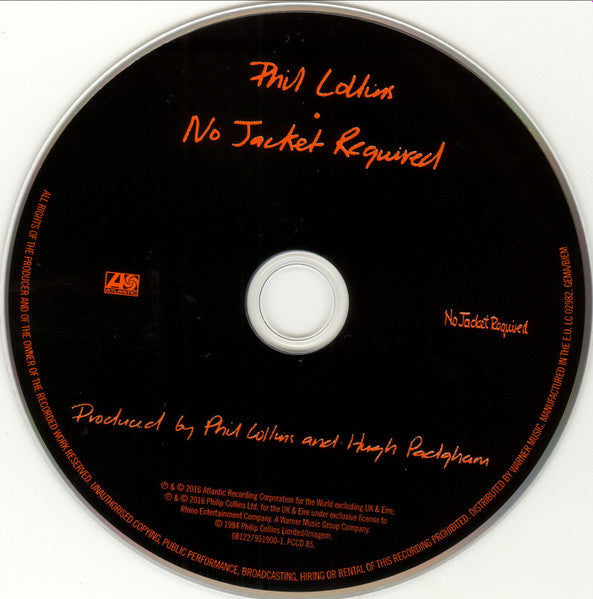Phil Collins : No Jacket Required (CD, Album, RE + CD + Dlx, RM, Dig)