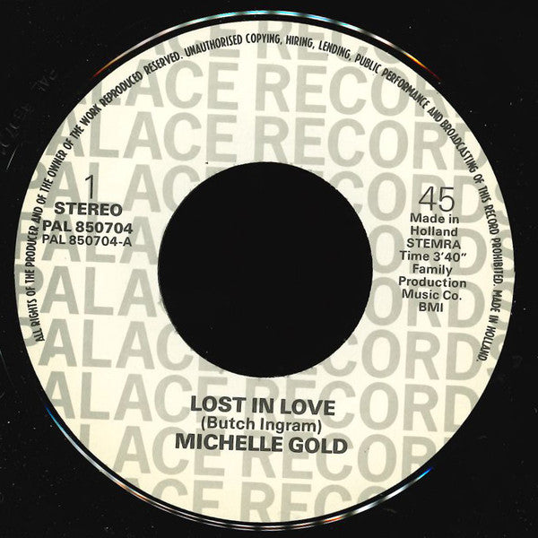 Michelle Gold : Lost In Love (7", Single)