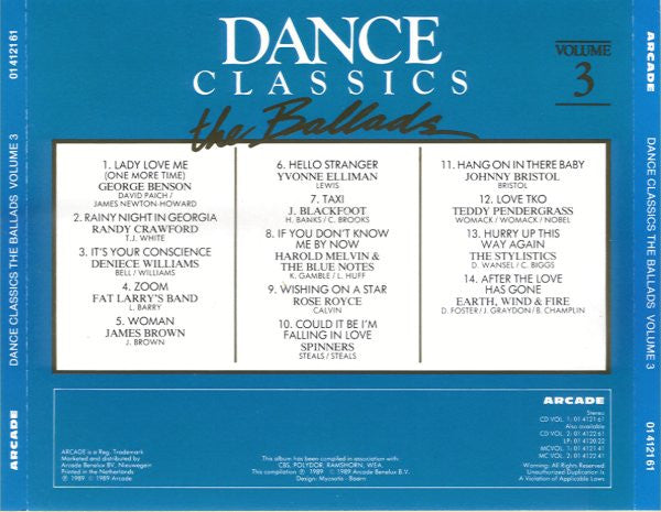Various : Dance Classics The Ballads Volume 3 (CD, Comp)