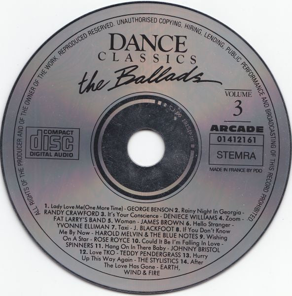 Various : Dance Classics The Ballads Volume 3 (CD, Comp)