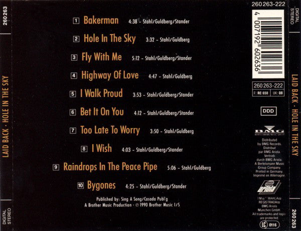 Laid Back : Hole In The Sky (CD, Album)