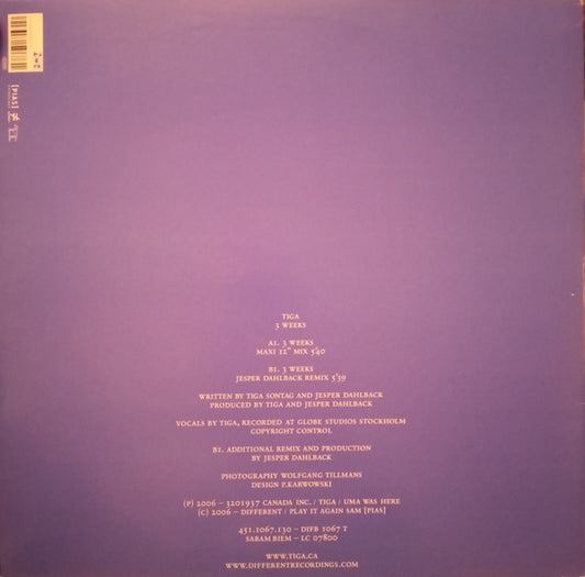 Tiga : 3 Weeks (12")